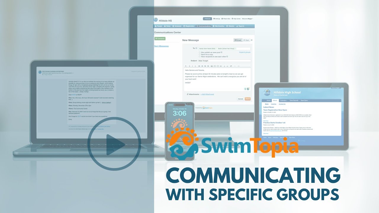 Communicating With Specific Groups (School Teams) - SwimTopia