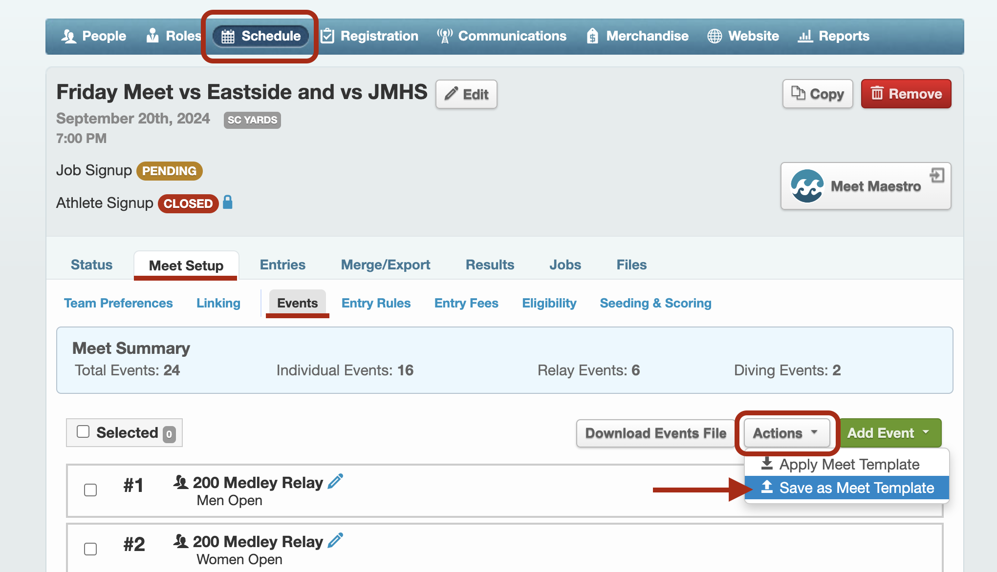 Meet Setup Made Simple: How to Use SwimTopia’s Meet Templates - SwimTopia