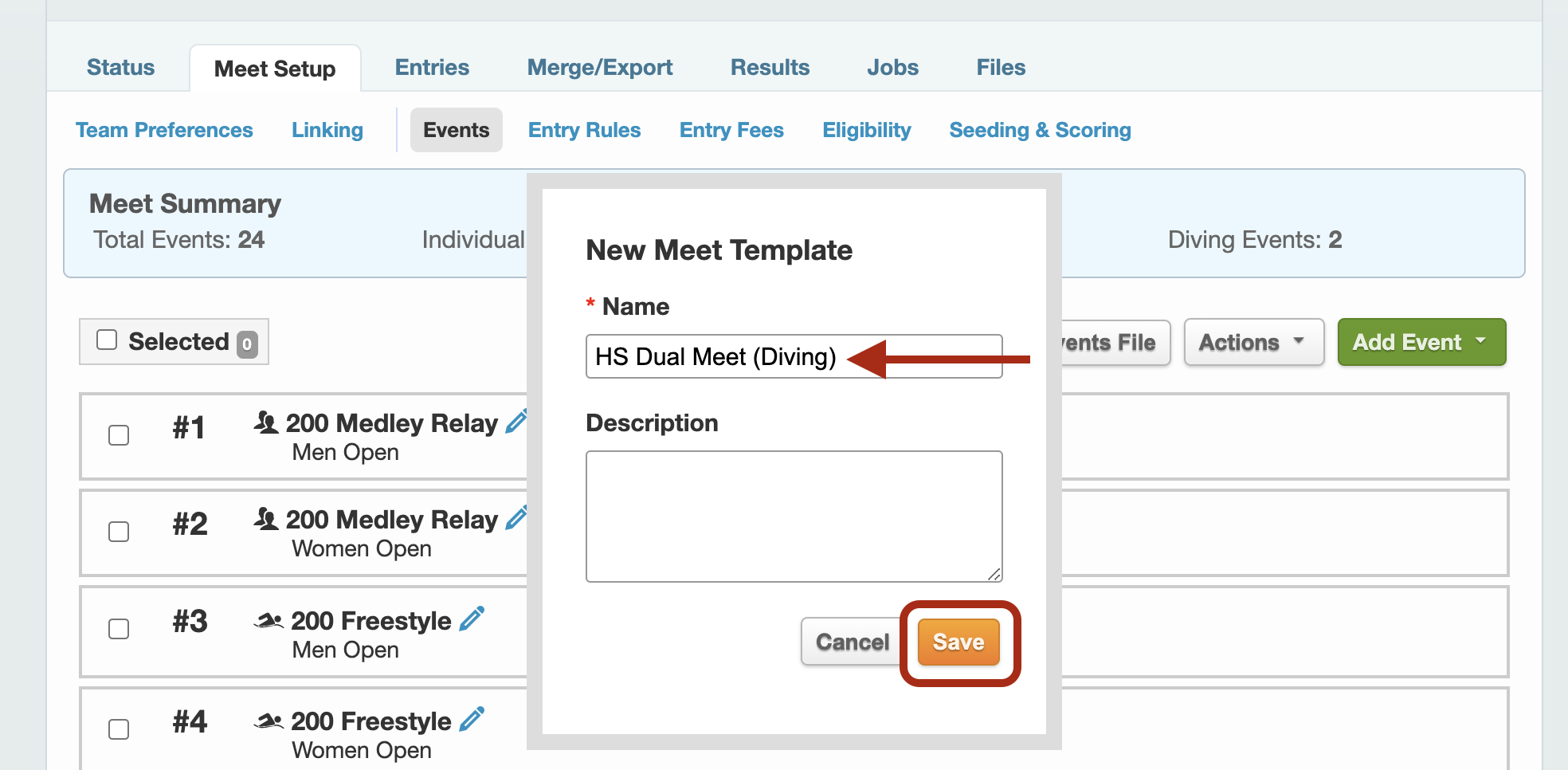 Meet Setup Made Simple: How to Use SwimTopia’s Meet Templates - SwimTopia