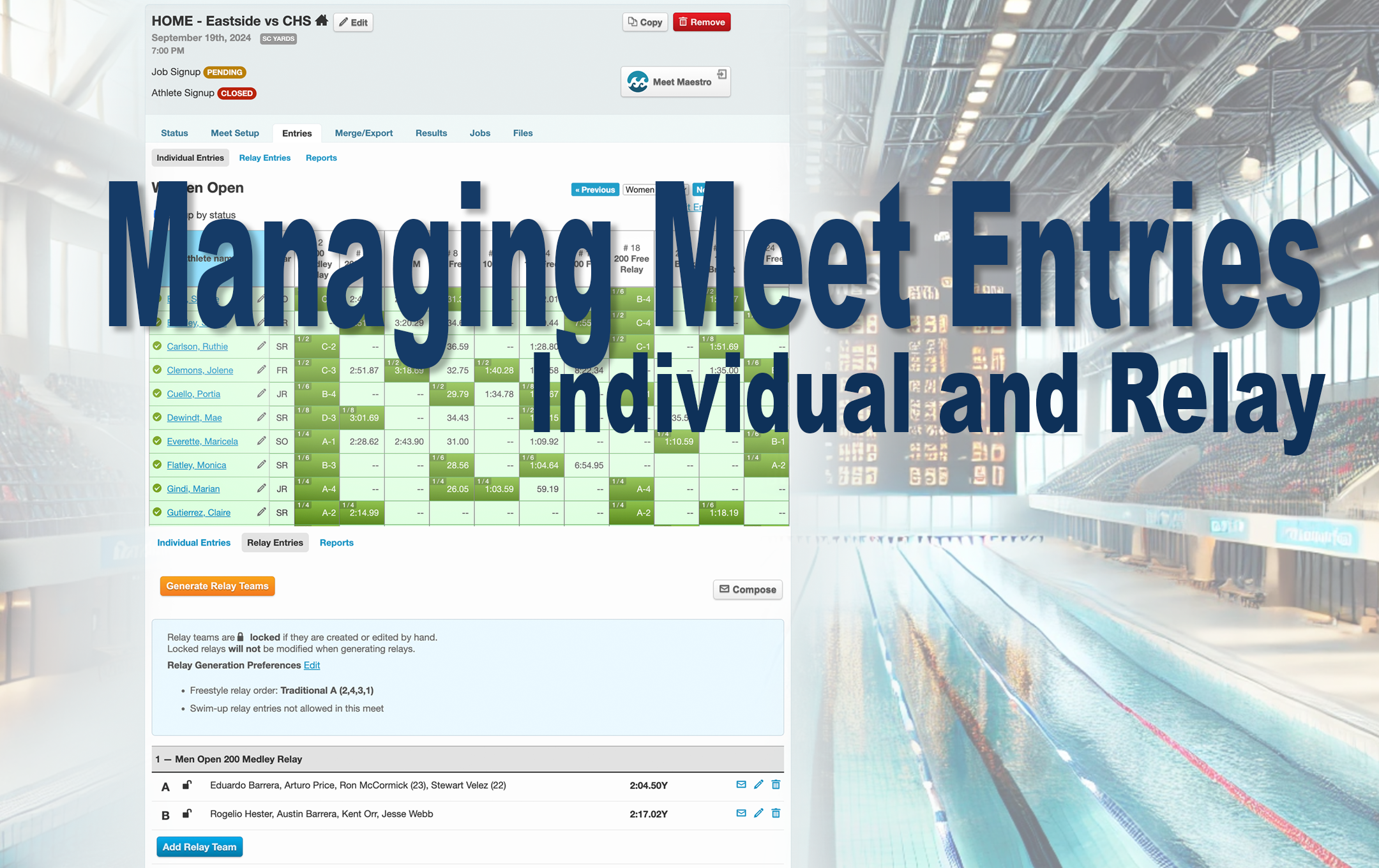 Meet Entries