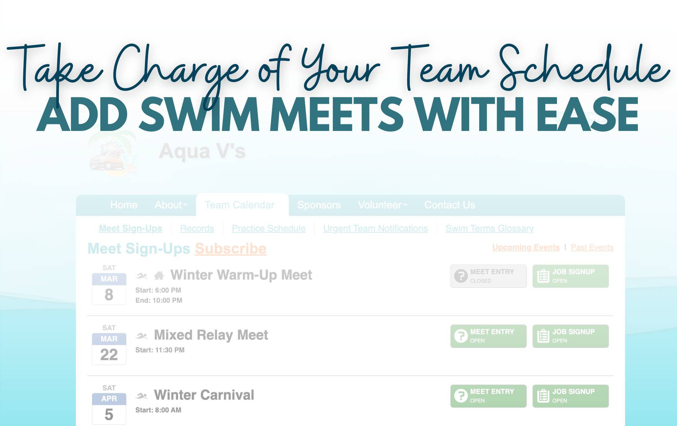 Add Swim Meets